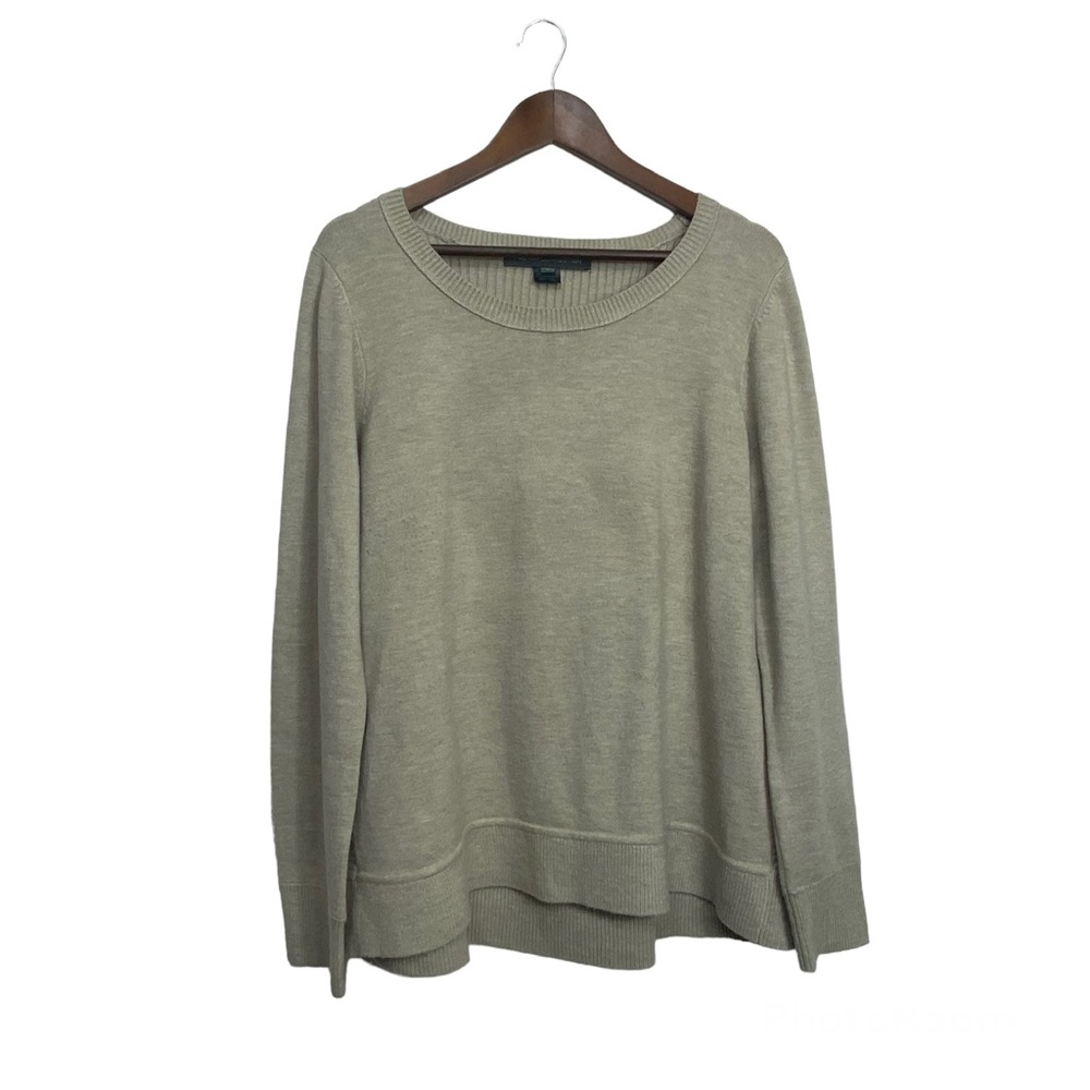 French Connection Tan Ribbed Back Sweater Large